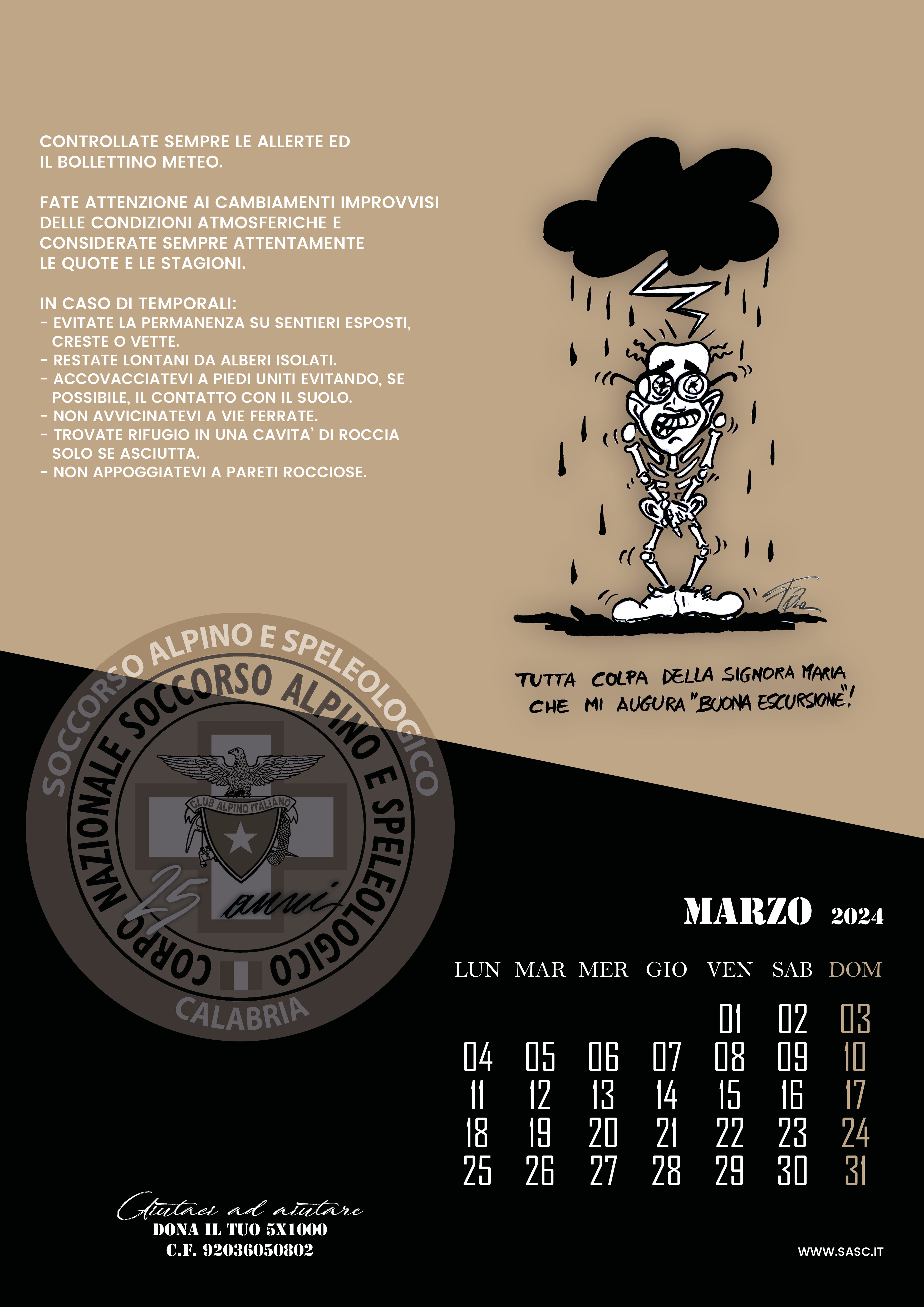 Calendario 2024 CNSAS Calabria