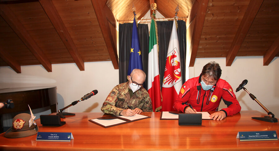 Accordo fra il Corpo Nazionale del Soccorso Alpino e Comando Truppe Alpine